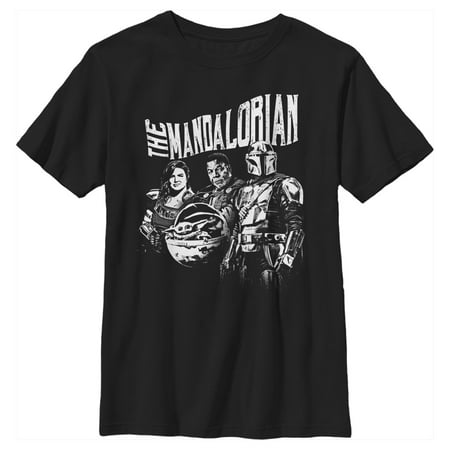 Boy's Star Wars: The Mandalorian Guild on Assignment Graphic Tee Black Small