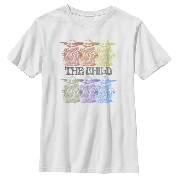 Boy's Star Wars: The Mandalorian Hexad Illusion Graphic Tee White Large