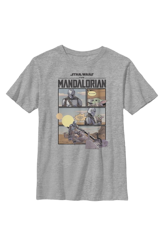 Boy's Star Wars: The Mandalorian Rescue The Child Graphic Tee Athletic Heather Medium