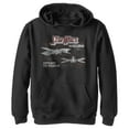 thumbnail image 1 of Boy's Star Wars: The Mandalorian TIE Fighter Grid  Pull Over Hoodie Black Small, 1 of 3