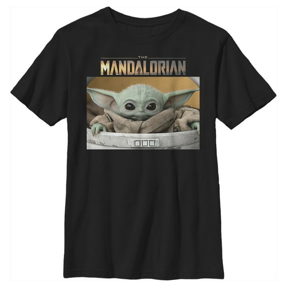 Boy's Star Wars: The Mandalorian The Child Bassinet Graphic Tee Black Medium
