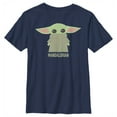 thumbnail image 1 of Boy's Star Wars: The Mandalorian The Child Cartoon Shy Graphic Tee Navy Blue X Small, 1 of 4