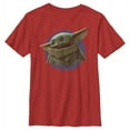 thumbnail image 1 of Boy's Star Wars: The Mandalorian The Child Circle Halo  Graphic Tee Red Large, 1 of 4
