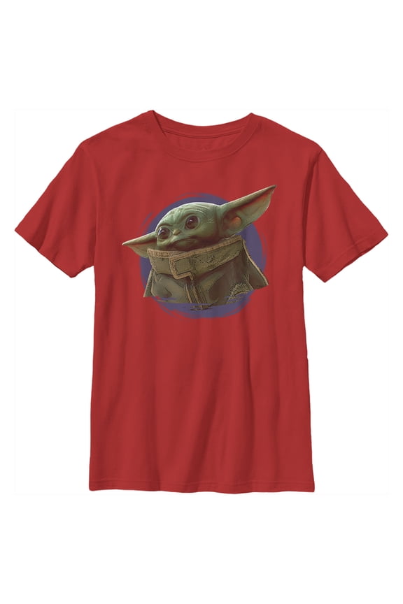 Boy's Star Wars: The Mandalorian The Child Circle Halo Graphic Tee Red Small