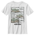 thumbnail image 1 of Boy's Star Wars: The Mandalorian The Child Comic Strip  Graphic Tee White Medium, 1 of 4