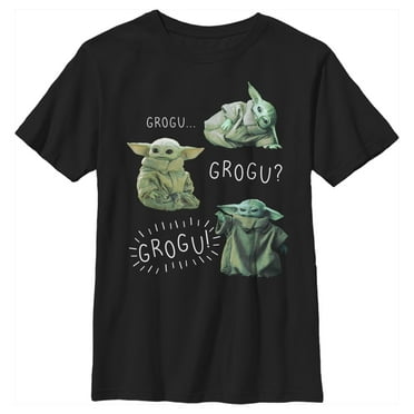 Boy's Star Wars: The Mandalorian The Child Grogu  Graphic Tee Black Small