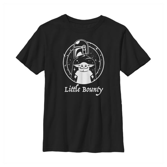 Boy's Star Wars: The Mandalorian The Child Mando Little Bounty  Graphic Tee Black X Small