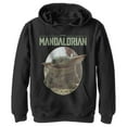 thumbnail image 1 of Boy's Star Wars: The Mandalorian The Child Oval Frame  Pull Over Hoodie Black Medium, 1 of 3