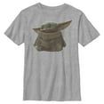 thumbnail image 1 of Boy's Star Wars: The Mandalorian The Child Portrait  Graphic Tee Athletic Heather X Large, 1 of 4