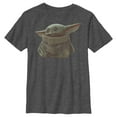 thumbnail image 1 of Boy's Star Wars: The Mandalorian The Child Portrait  Graphic Tee Charcoal Heather X Large, 1 of 4
