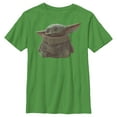 thumbnail image 1 of Boy's Star Wars: The Mandalorian The Child Portrait  Graphic Tee Kelly Green X Small, 1 of 3