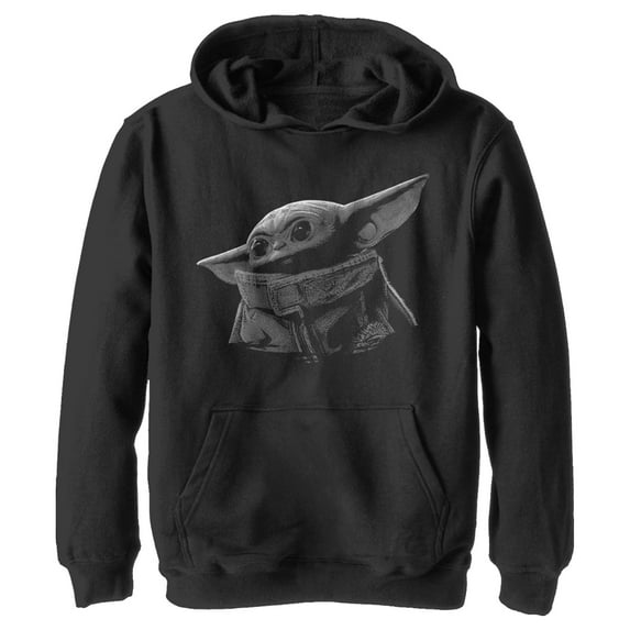 Boy's Star Wars: The Mandalorian The Child Shadow Pull Over Hoodie Black Small