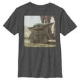thumbnail image 1 of Boy's Star Wars: The Mandalorian The Child Square Frame  Graphic Tee Charcoal Heather Small, 1 of 4