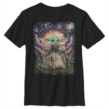 Boy's Star Wars: The Mandalorian The Child Starry Night  Graphic Tee Black X Small