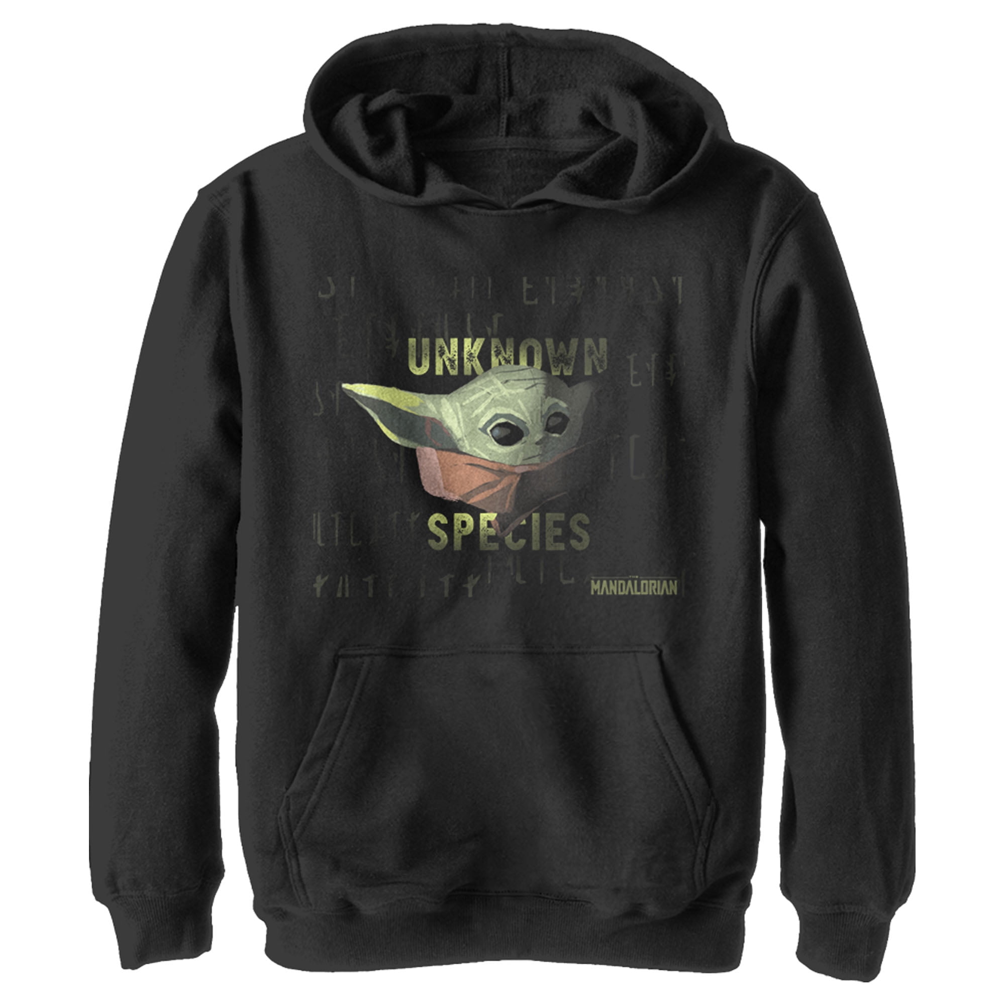 Boy's Star Wars: The Mandalorian The Child Unknown Species Pull Over Hoodie  Black Large - Walmart.com