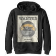 thumbnail image 1 of Boy's Star Wars: The Mandalorian The Child Wanted Sign  Pull Over Hoodie Black Small, 1 of 3