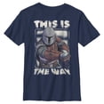 thumbnail image 1 of Boy's Star Wars: The Mandalorian This Is The Way Mando Graphic Tee Navy Blue Small, 1 of 4