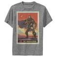 thumbnail image 1 of Boy's Star Wars: The Mandalorian Trading Card  Performance Graphic Tee Charcoal Heather X Large, 1 of 4