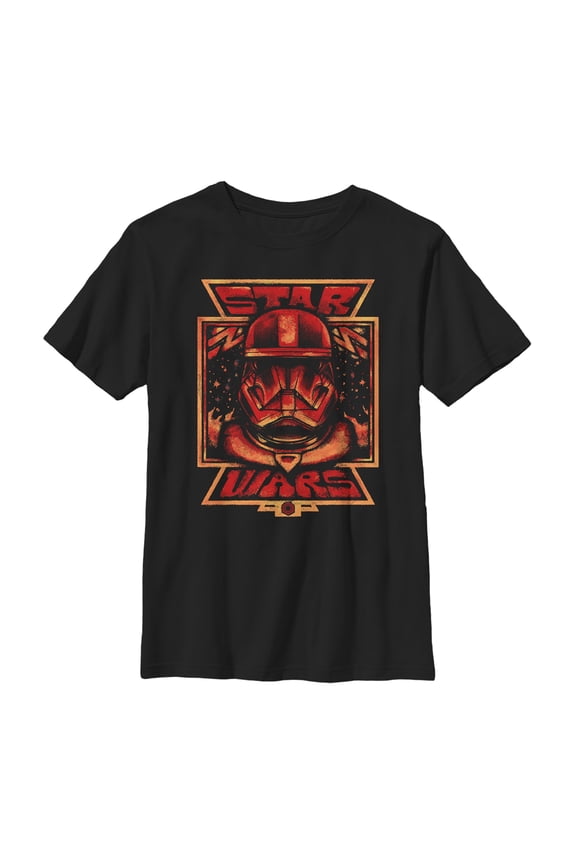 Boy's Star Wars: The Rise of Skywalker Artistic Sith Trooper Graphic Tee Black Medium