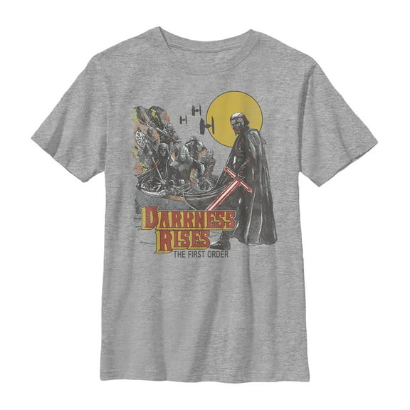 Boy's Star Wars: The Rise of Skywalker Darkness Rises Graphic Tee Athletic Heather Small