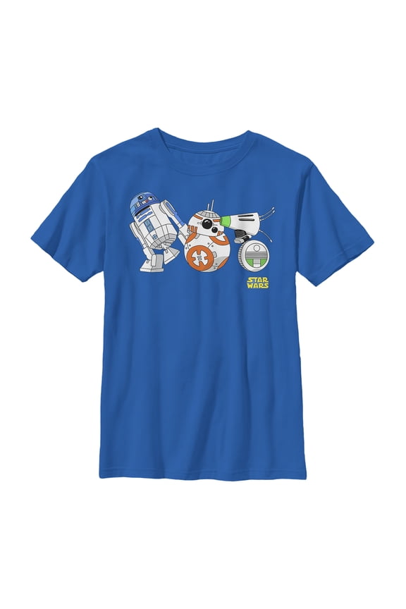 Boy's Star Wars: The Rise of Skywalker Droid Party  Graphic Tee Royal Blue Large