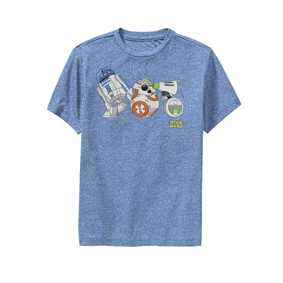 Boy's Star Wars: The Rise of Skywalker Droid Party Performance Graphic Tee Royal Blue Heather Medium
