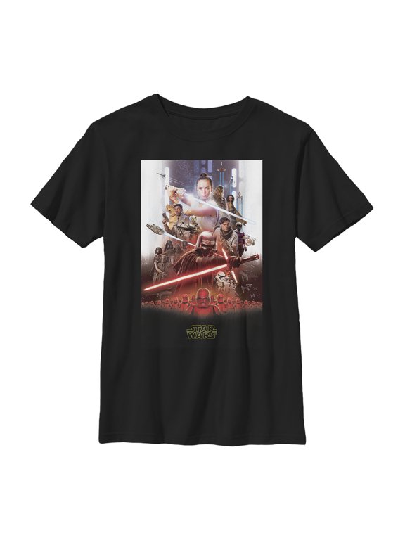 Boy's Star Wars: The Rise of Skywalker Epic Poster Graphic Tee Black X Large
