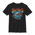thumbnail image 1 of Boy's Star Wars: The Rise of Skywalker Groovy Flight  Graphic Tee Black X Large, 1 of 4