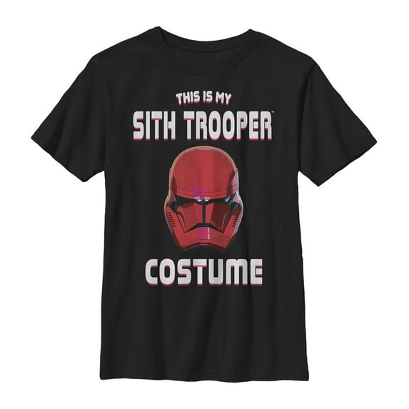 Boy's Star Wars: The Rise of Skywalker Halloween Sith Trooper Costume Graphic Tee Black Medium