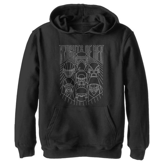 Boy's Star Wars: The Rise of Skywalker Knights of Ren Streak  Pull Over Hoodie Black Medium