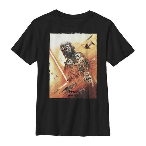 Boy's Star Wars: The Rise of Skywalker Kylo Poster  Graphic Tee Black Large