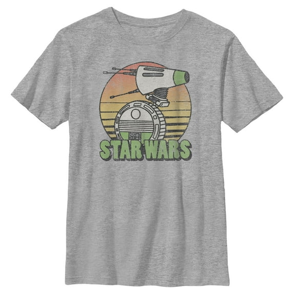 Boy's Star Wars: The Rise of Skywalker Retro D-0 Sunset Graphic Tee Athletic Heather Medium