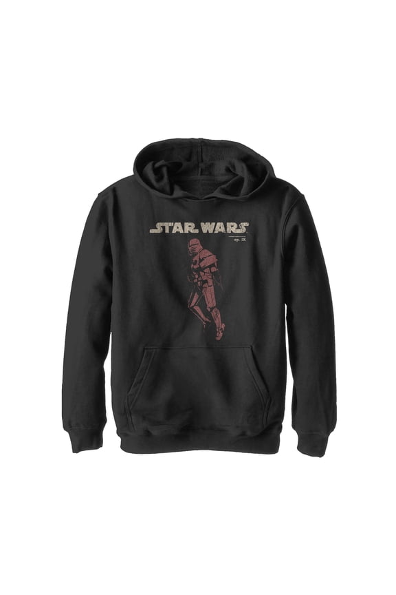 Boy's Star Wars: The Rise of Skywalker Retro Sith Trooper Flight Pull Over Hoodie Black Small