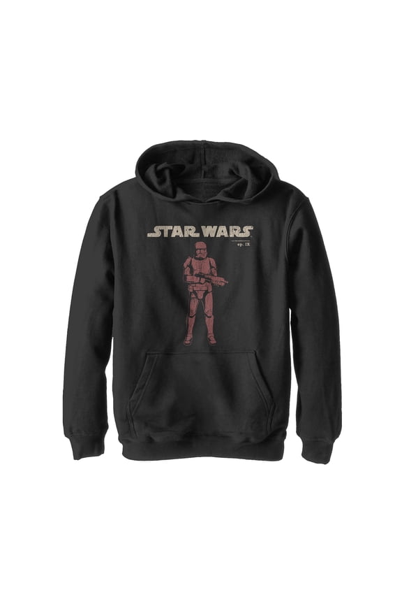 Boy's Star Wars: The Rise of Skywalker Retro Sith Trooper Pull Over Hoodie Black Medium