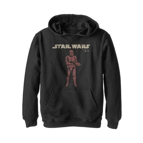 Boy's Star Wars: The Rise of Skywalker Retro Sith Trooper Pull Over Hoodie Black X Large