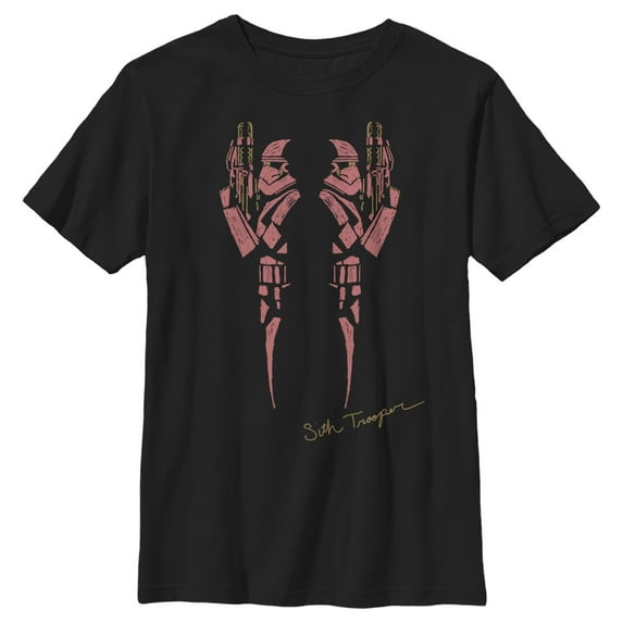 Boy's Star Wars: The Rise of Skywalker Sith Trooper Inkblot Graphic Tee Black X Large