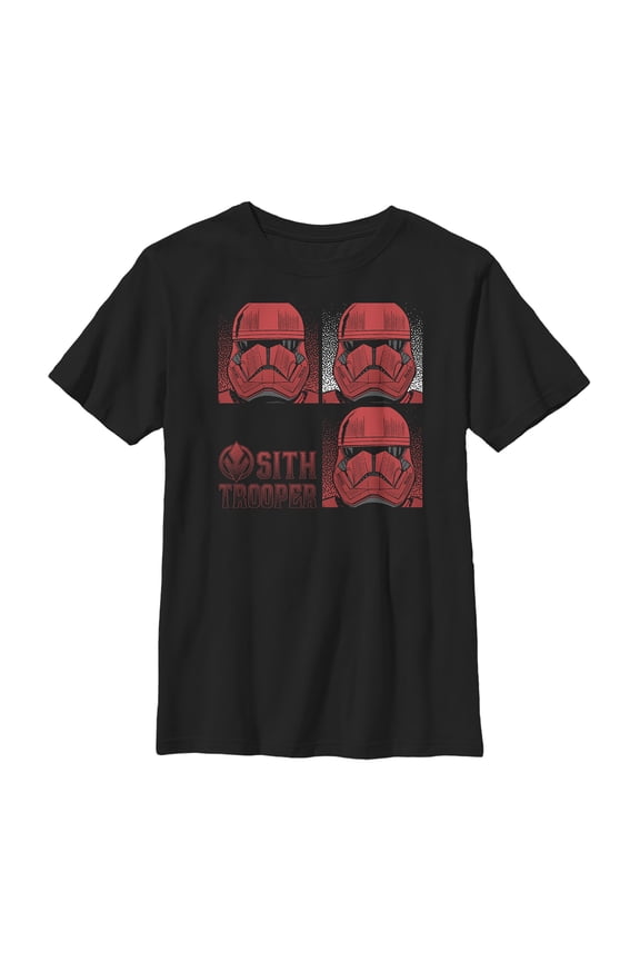 Boy's Star Wars: The Rise of Skywalker Sith Trooper Panels Graphic Tee Black Medium