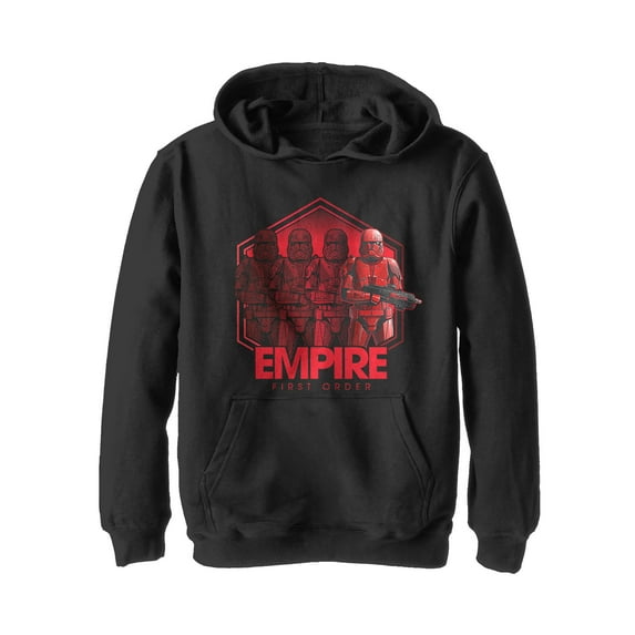 Boy's Star Wars: The Rise of Skywalker Sith Trooper Reflection Pull Over Hoodie Black Large
