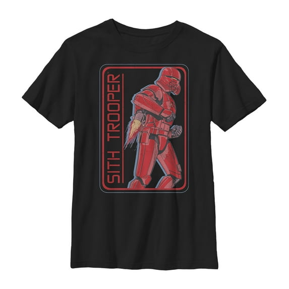 Boy's Star Wars: The Rise of Skywalker Sith Trooper Rocket Graphic Tee Black Medium