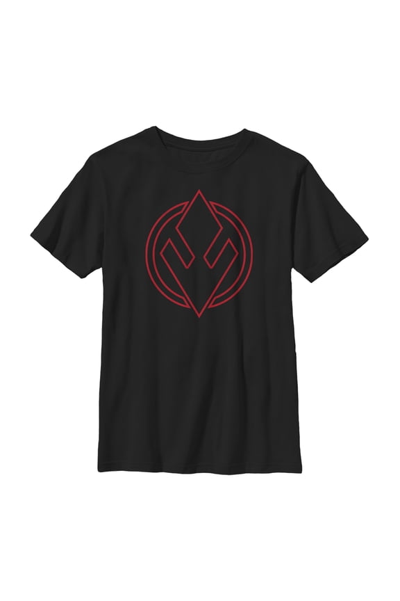 Boy's Star Wars: The Rise of Skywalker Sith Trooper Symbol Graphic Tee Black Large