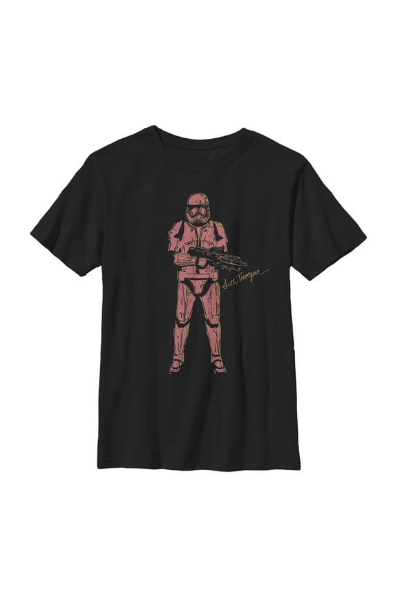 Boy's Star Wars: The Rise of Skywalker Sith Trooper Villain  Graphic Tee Black Medium