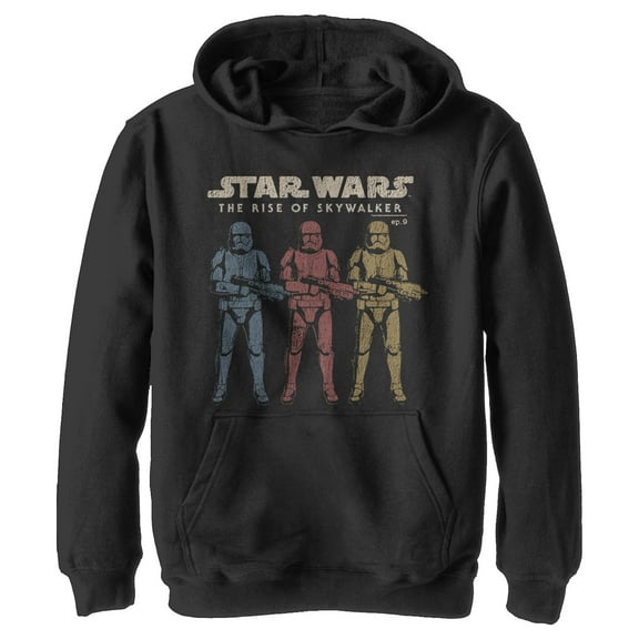 Boy's Star Wars: The Rise of Skywalker Stormtrooper Reflection Pull Over Hoodie Black Medium