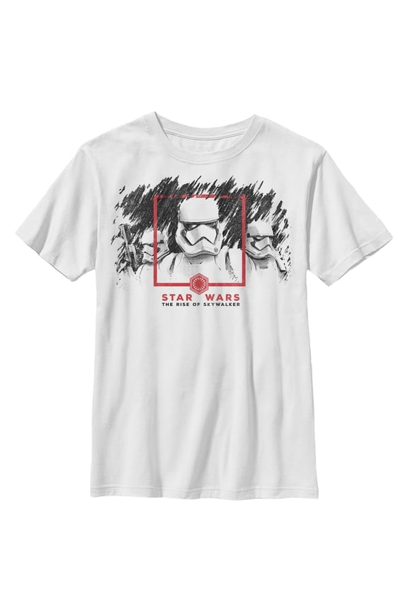 Boy's Star Wars: The Rise of Skywalker Trooper Frame Graphic Tee White Small