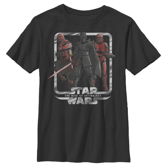 Boy's Star Wars: The Rise of Skywalker Villain Frame Graphic Tee Black Small