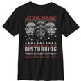 thumbnail image 1 of Boy's Star Wars Ugly Christmas Lack Of Cheer Disturbing  Graphic Tee Black Medium, 1 of 5