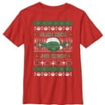 thumbnail image 1 of Boy's Star Wars Ugly Christmas Yoda Silent Night  Graphic Tee Red Medium, 1 of 3