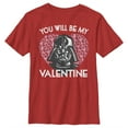 thumbnail image 1 of Boy's Star Wars Valentine Darth Vader Invitation Graphic Tee Red Small, 1 of 4
