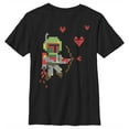 thumbnail image 1 of Boy's Star Wars Valentine's Day Boba Fett Cupid  Graphic Tee Black X Small, 1 of 5