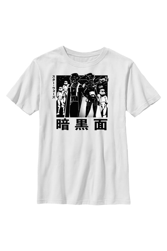 Boy's Star Wars: Visions Dark Side Anime Graphic Tee White Large