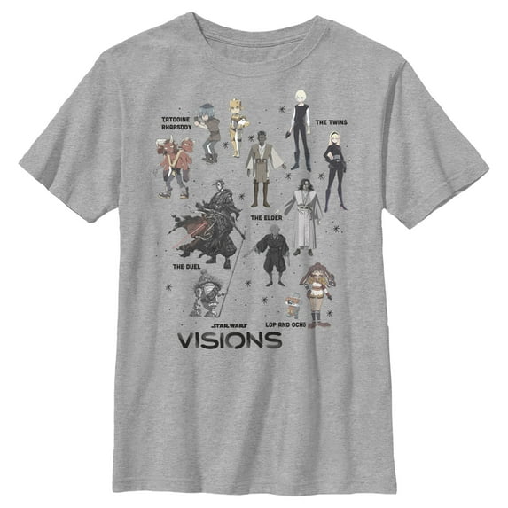 Boy's Star Wars: Visions Episodes Graphic Tee Athletic Heather X Large